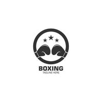 boxing gloves logo vector icon illustration