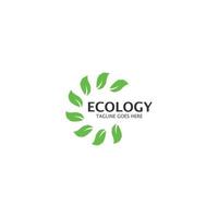 Ecology Tree Leaf Logo Template vector