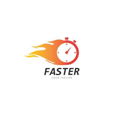 Faster and speed Logo Template vector icon illustration
