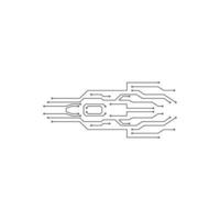 vector of circuit technology template illustration