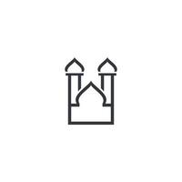 Mosque Moslem icon vector Illustration design