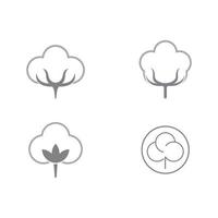 Cotton logo vector icon template