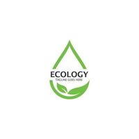 Ecology Tree Leaf Logo Template vector