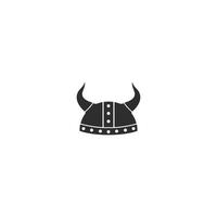 plantilla de icono de vector de logotipo de casco vikingo