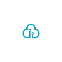 vector cloud technology logo template illustration