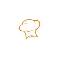 hat chef with star logo template vector