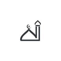 Mezquita musulmana icono diseño ilustración vectorial vector