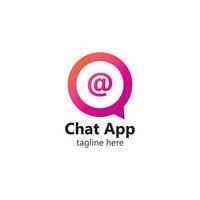 Speech bubble for Chat App. Vector logo design. Business concept