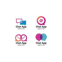 Speech bubble for Chat App. Vector logo design. Business concept