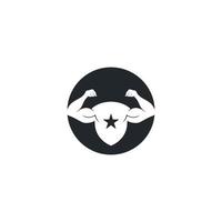 strong man vetor icon logo for fitness centre or bodybuilder concept illustration vector