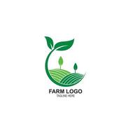 plantilla de icono de vector de logotipo de agricultura de granja