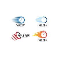 Faster and speed Logo Template vector icon illustration