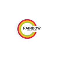 Rainbow logo template vector icon illustration