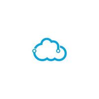 ilustración de plantilla de logotipo de tecnología de nube de vector