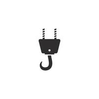 Crane hook icon vector template