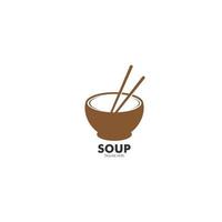 plantilla de icono de vector de logotipo de sopa