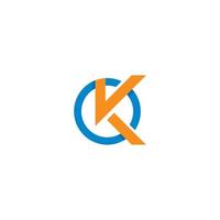 Ilustración de icono de vector de plantilla de logotipo de letra k