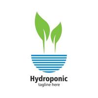 Ilustración de icono de vector de logotipo hidropónico