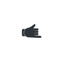 Hand gesture icon logo simple template vector