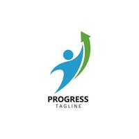 people successfull good progress logo vector icon template