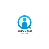 social media, Speech bubble. Vector logo design. Business concept