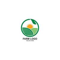plantilla de icono de vector de logotipo de agricultura de granja
