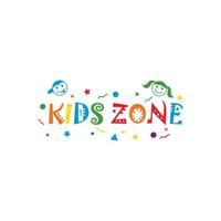 kids zone template illustration vector