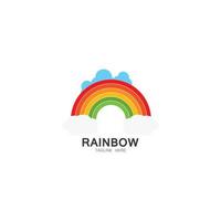 ilustración de icono de vector de plantilla de logotipo de arco iris