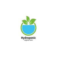 Hydroponic logo vector icon illustration