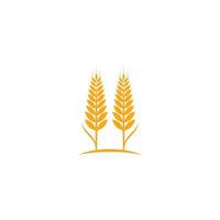 icono de vector de plantilla de logotipo de trigo de agricultura