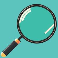 magnifying glass optical object isolated vector