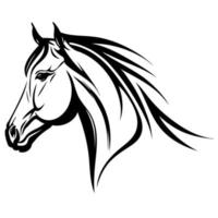 equine horse animal head vector