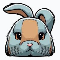 animal mammal rabbit bunny head vector