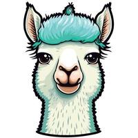 mammal animal head llama vector