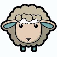 animal mammal sheep head vector