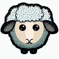 animal mammal sheep head vector