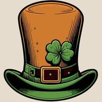 sombrero verde aislado para ilustrar el día de san patricio vector