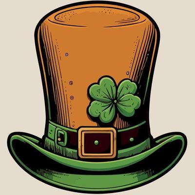 green hat isolated to illustrate saint patrick day