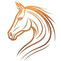 equine horse animal head vector