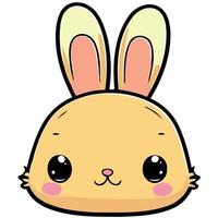 animal mammal rabbit bunny head vector