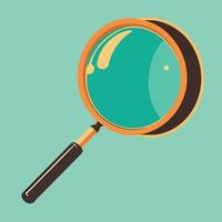 magnifying glass optical object isolated vector