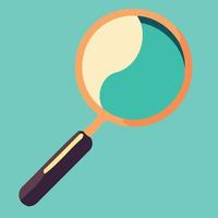 magnifying glass optical object isolated vector