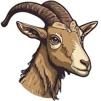 goat mammal animal head vector