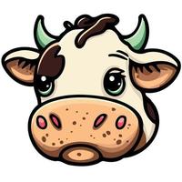 cow mammal animal head vector