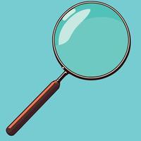 magnifying glass optical object isolated vector