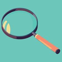 magnifying glass optical object isolated vector