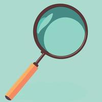 magnifying glass optical object isolated vector