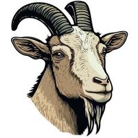 goat mammal animal head vector