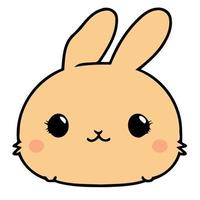 animal mammal rabbit bunny head vector