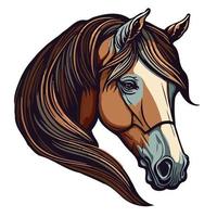 equine horse animal head vector